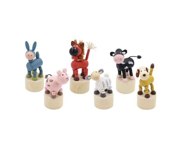 Buy Quality Wooden Farm Animal Press Toys Online Wholesale