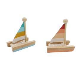 Mini Wooden Twin Hall Boat 8pcs/box