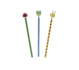 Wooden Pencils-Bee, Frog and Ladybug