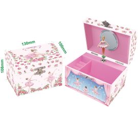 Dome Shape Musical Jewelry Box-Ballerina