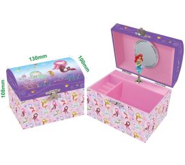 Dome Shape Musical Jewelry Box-Mermaid