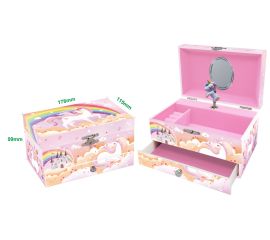 Musical Jewelry Box-Rainbow Unicorn