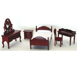 Wooden Mahogany Bedroom Furniture Set