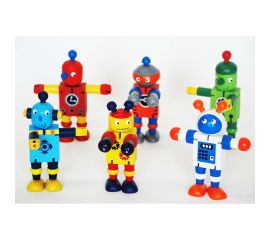 Wooden Flexi Robot 12pcs/Box