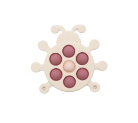 Silicone Ladybug Pop It Fidget Toy-Pink