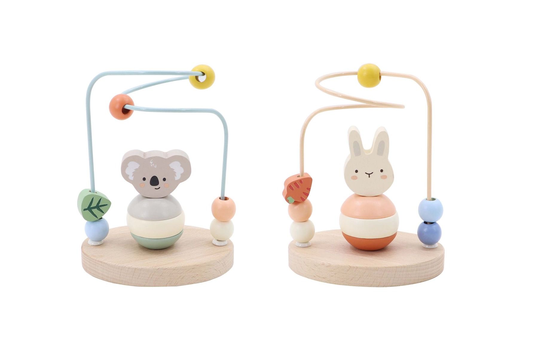 Wooden Koala & Bunny Stacking Bead Maze