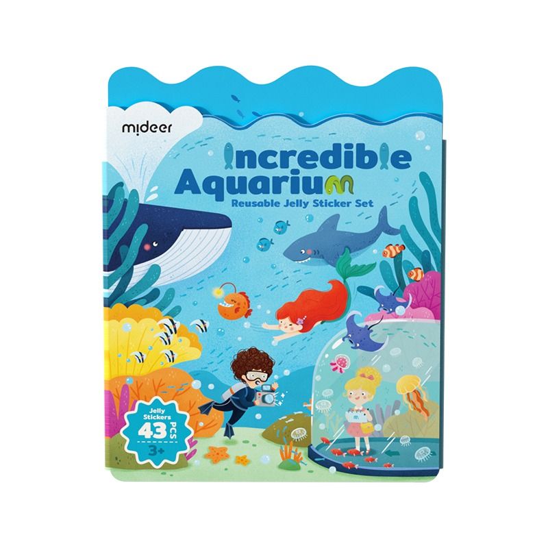 Mideer Reusable Jelly Sticker Set-Incredible Aquarium