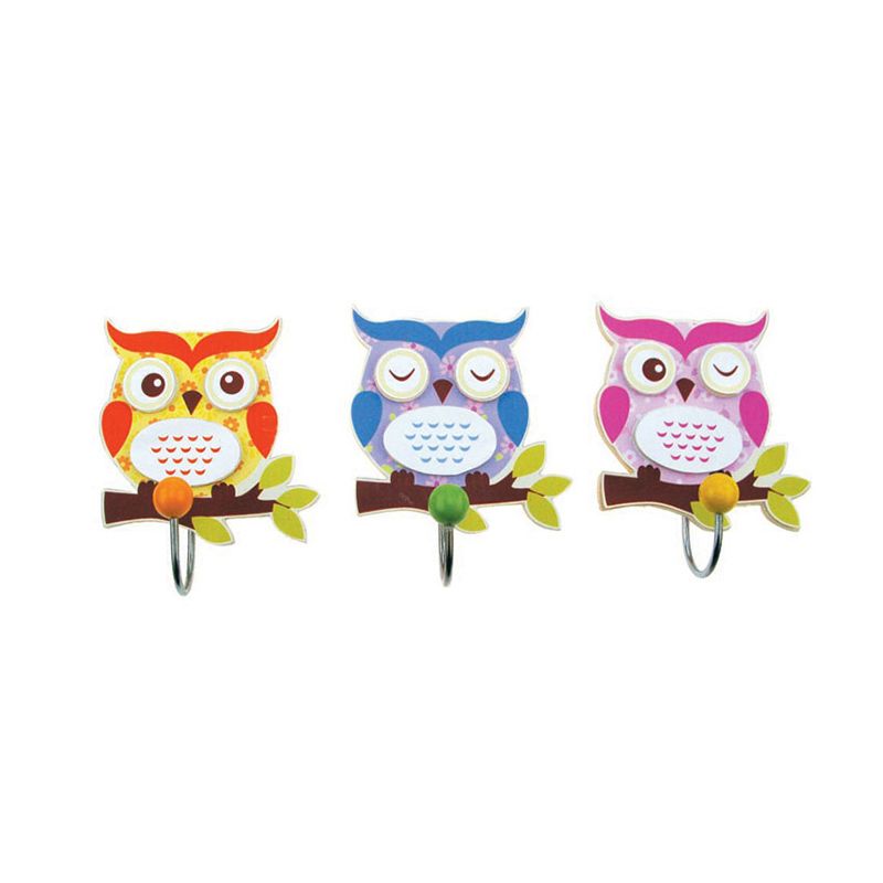 Wooden Owl Hooks 
