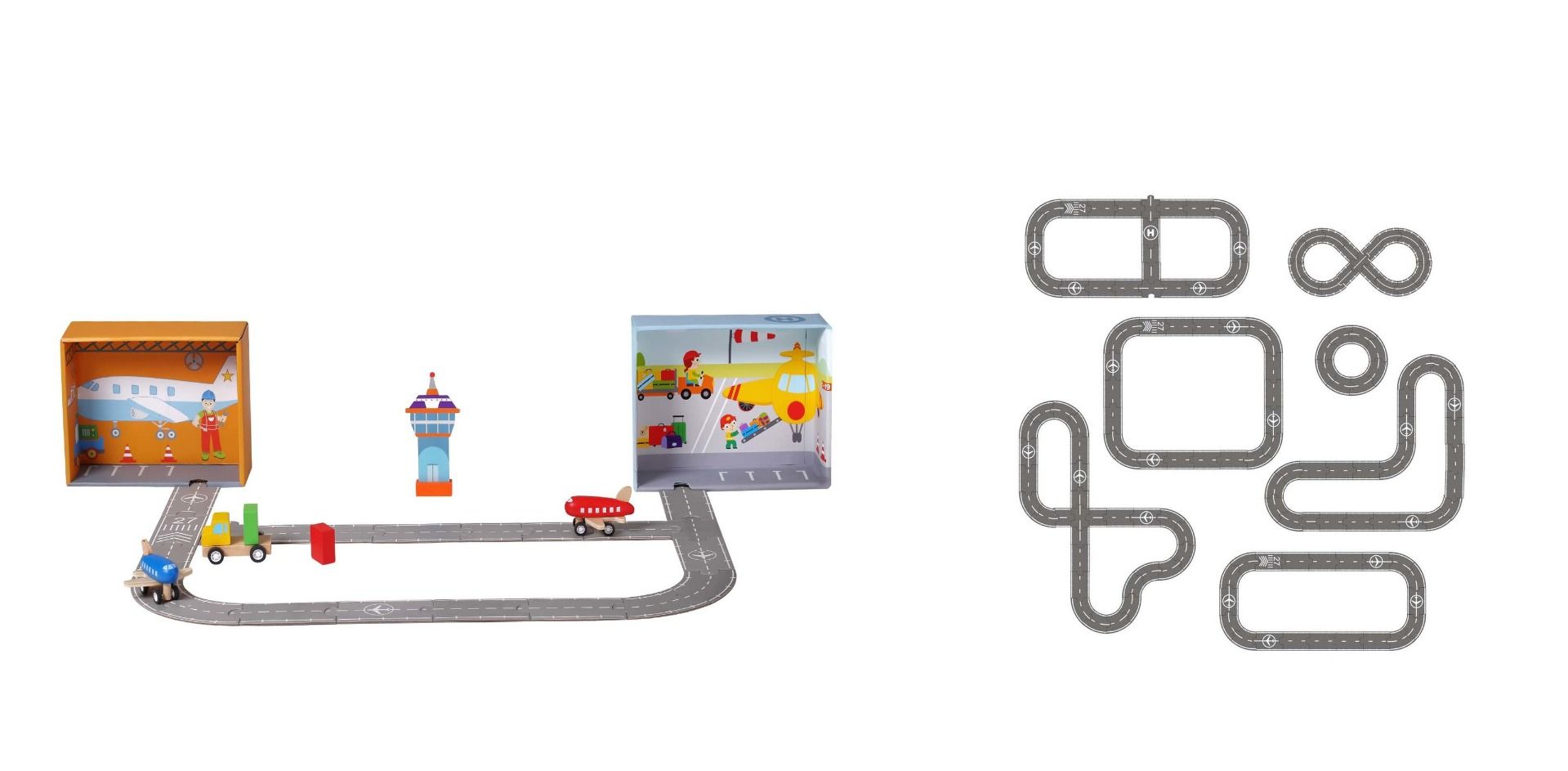 Airport Playset with Paper Puzzle Airport Runaway