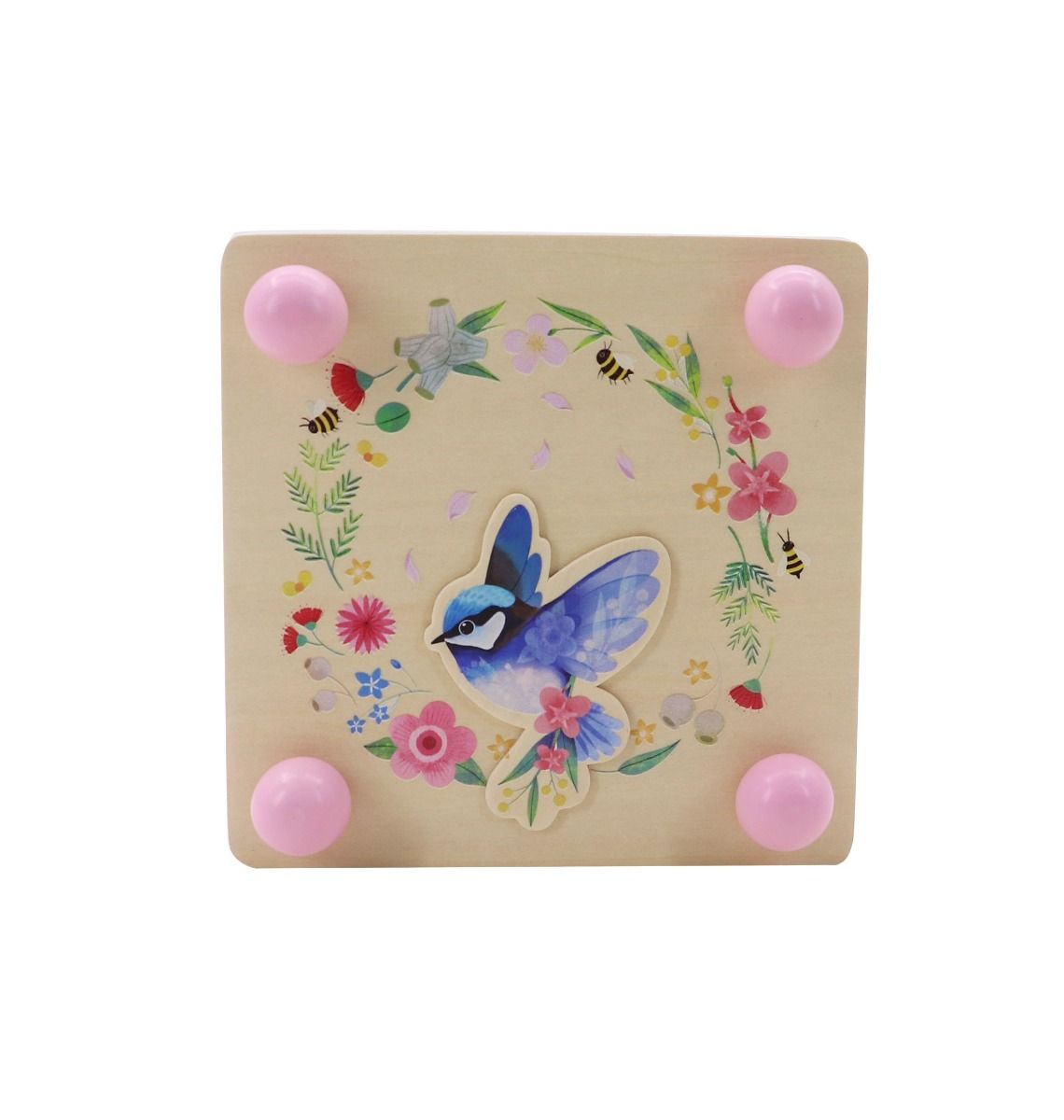 Wooden Blue Wren Flower Press (Australian Plants)