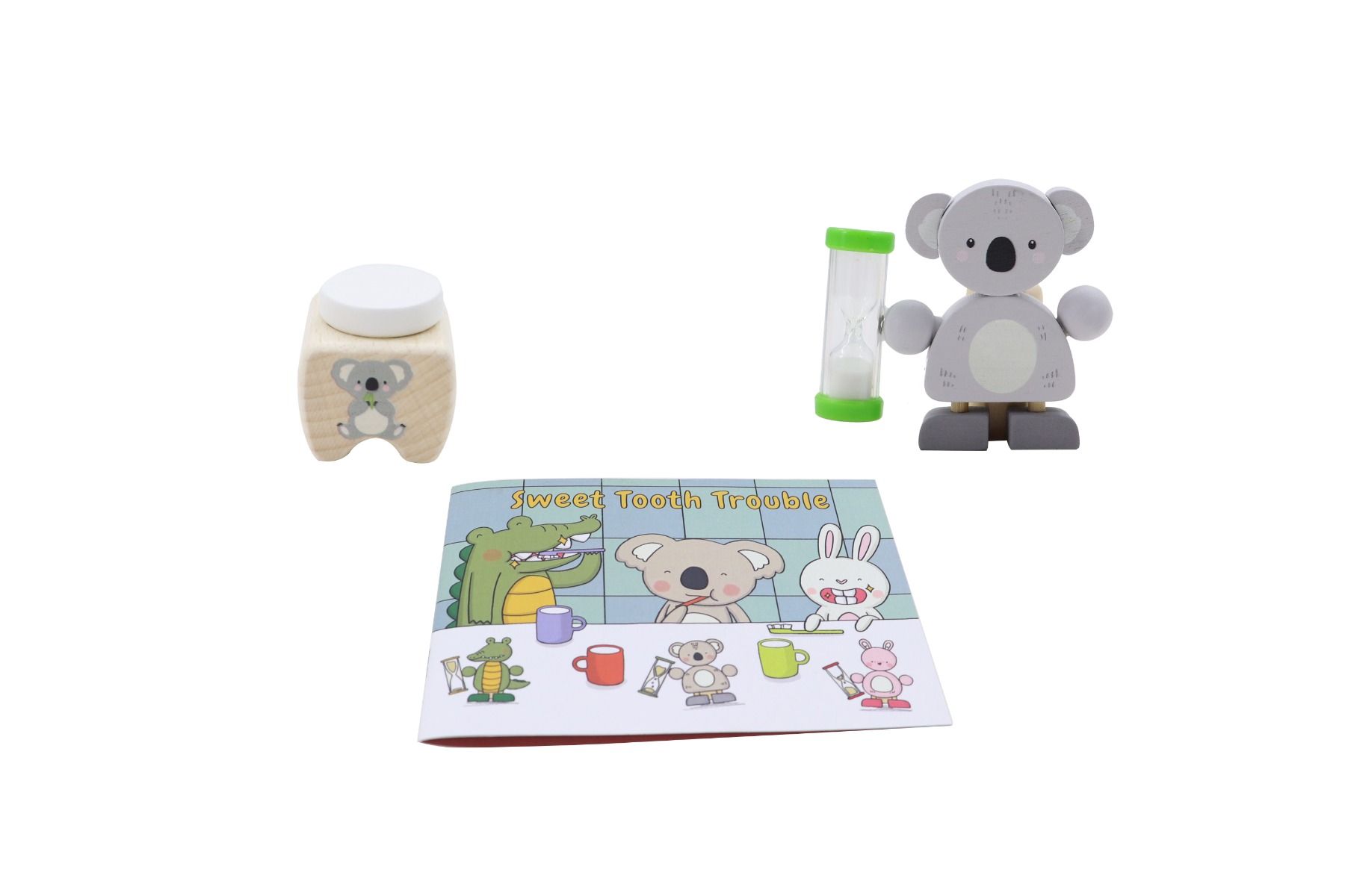 Wooden Happy Teeth Duo with Story Book-Koala