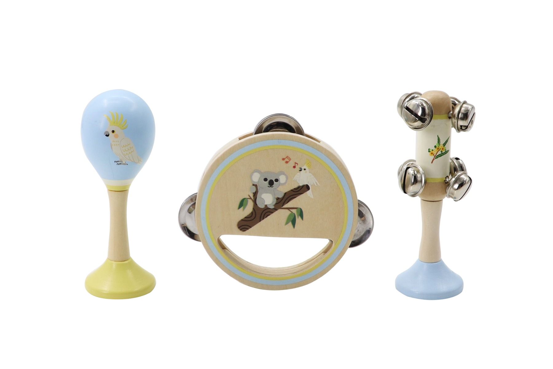 Australian Fauna and Flora Musical Set-Koala, Cockatoo & Wattle