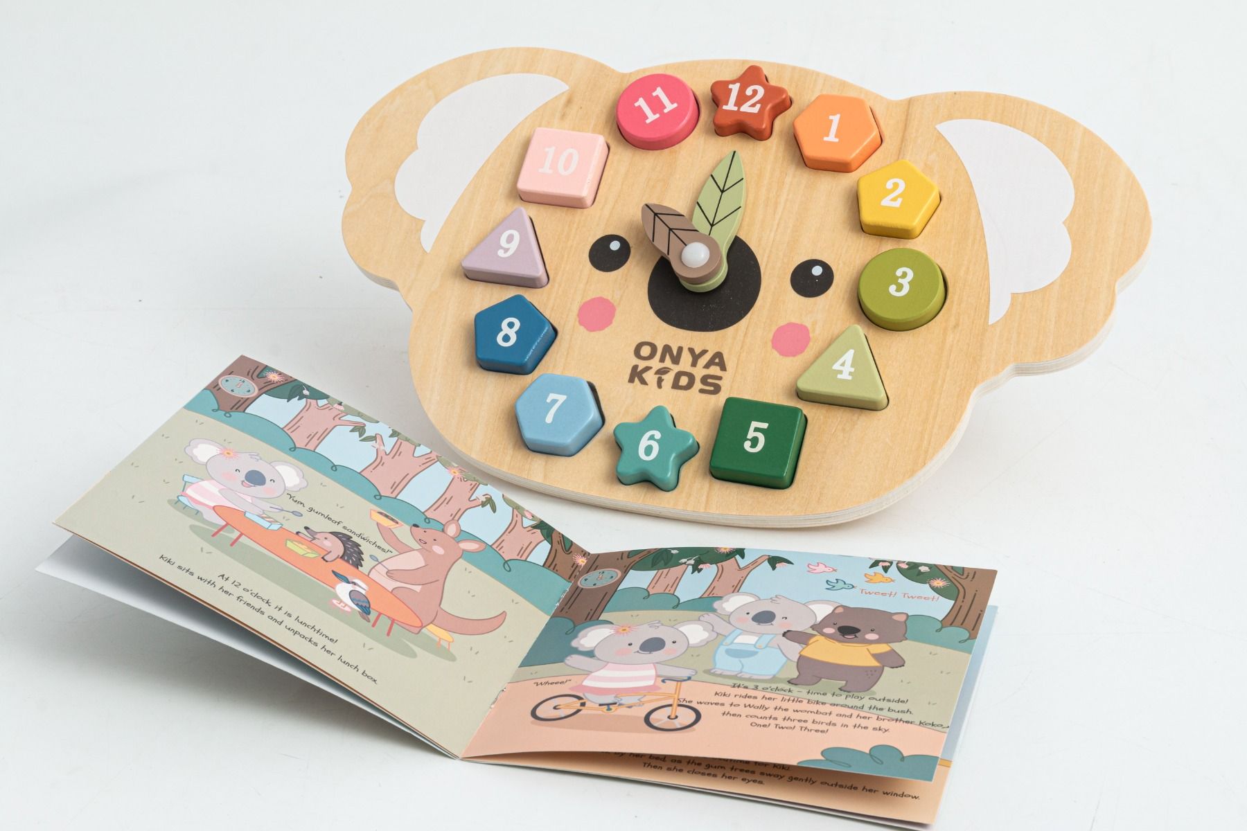 A Day with KiKi-Wooden Koala Learning Clock