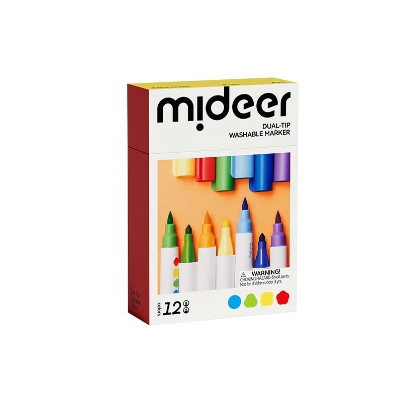 Mideer Dual-Tip Washable Marker - 12 Colors