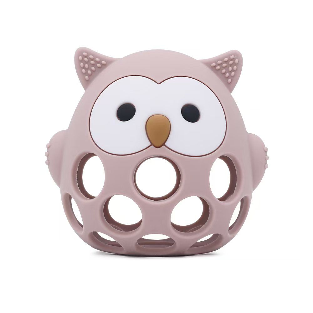 Pink Silicone Owl Teether