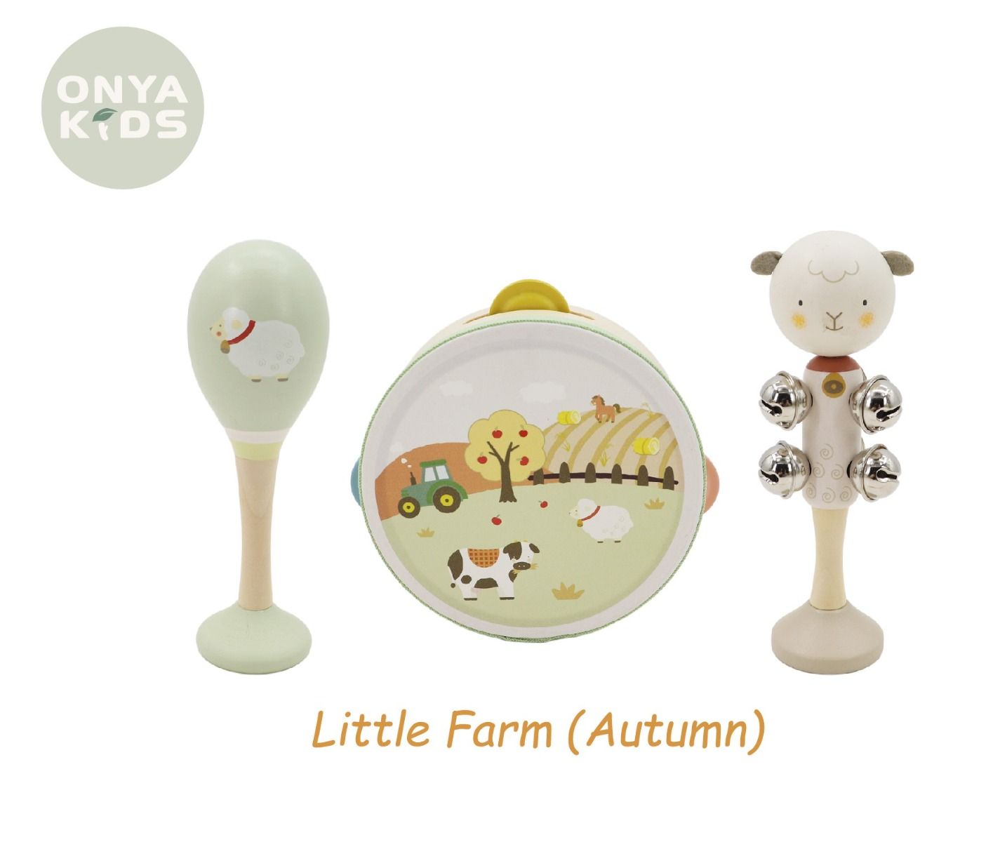 Onya Kids 3pcs Farm Music Set-Autumn (Sheep)