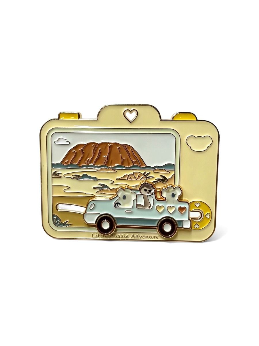 Little Aussie Adventure-Outback Road Trip Enamel Fridge Magnet