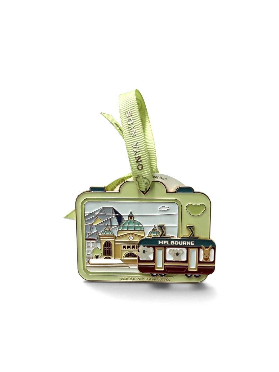 Little Aussie Adventure-Melbourne City Tram Enamel Fridge Magnet