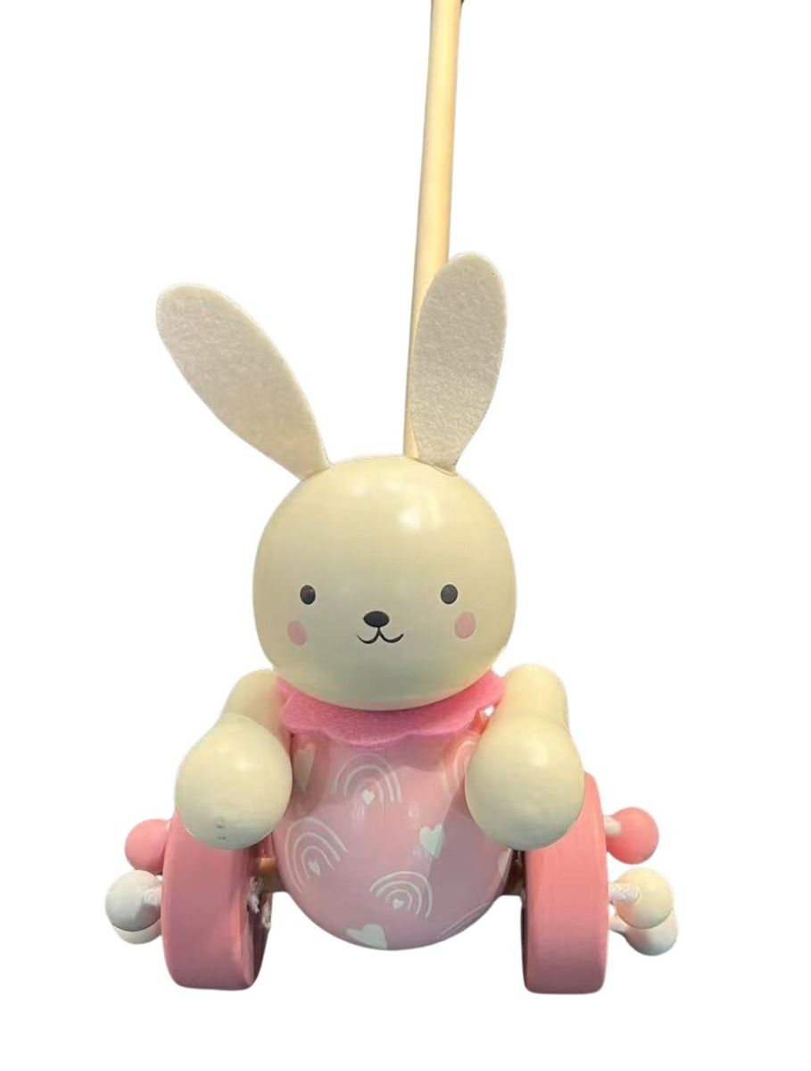 Wooden Bunny Push Along