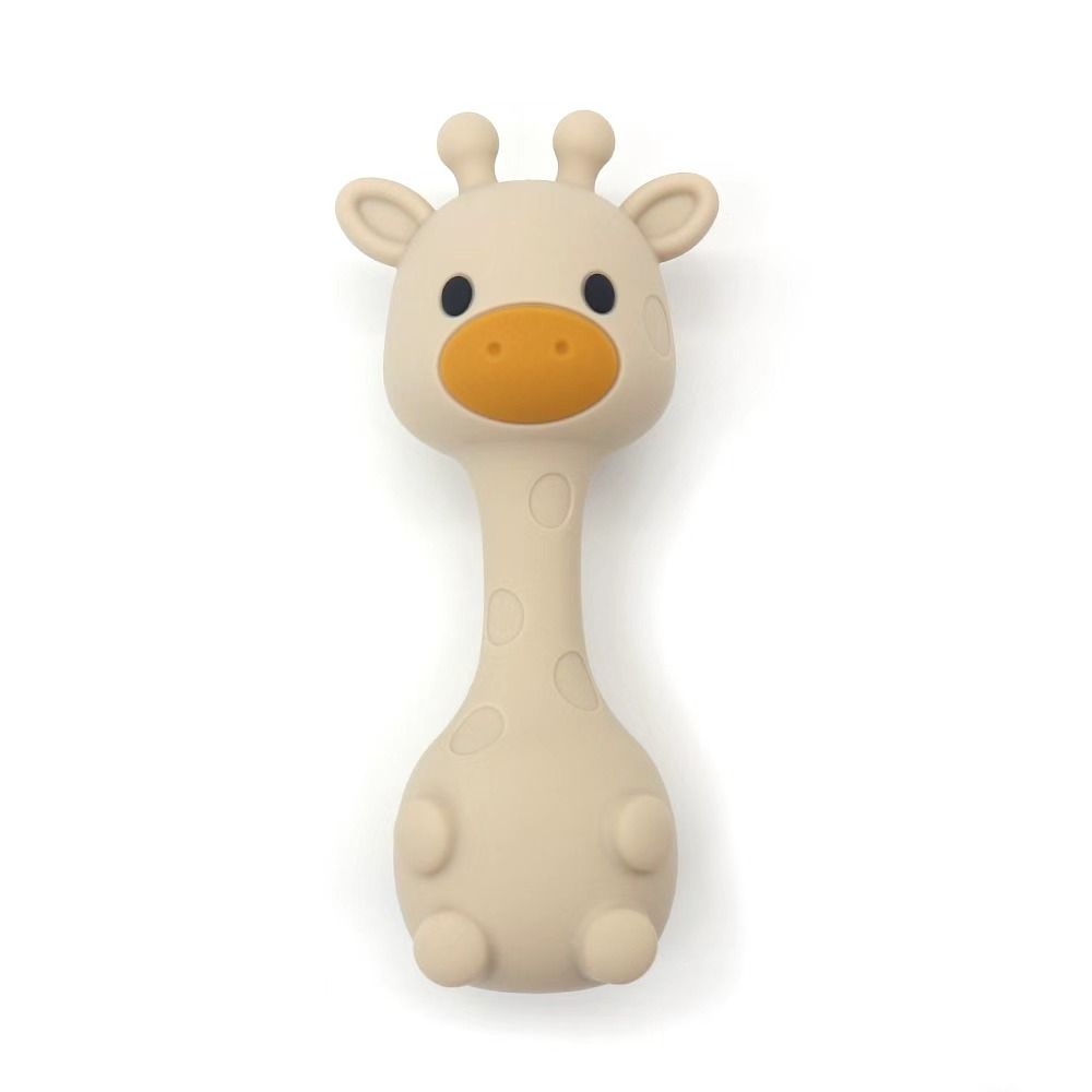 Silicone Giraffe Rattle-Beige
