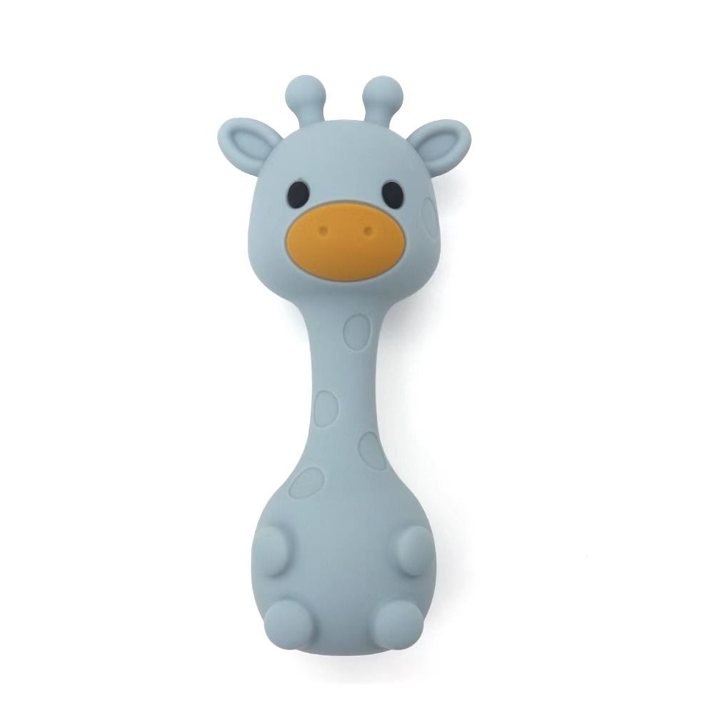 Silicone Giraffe Rattle-Blue