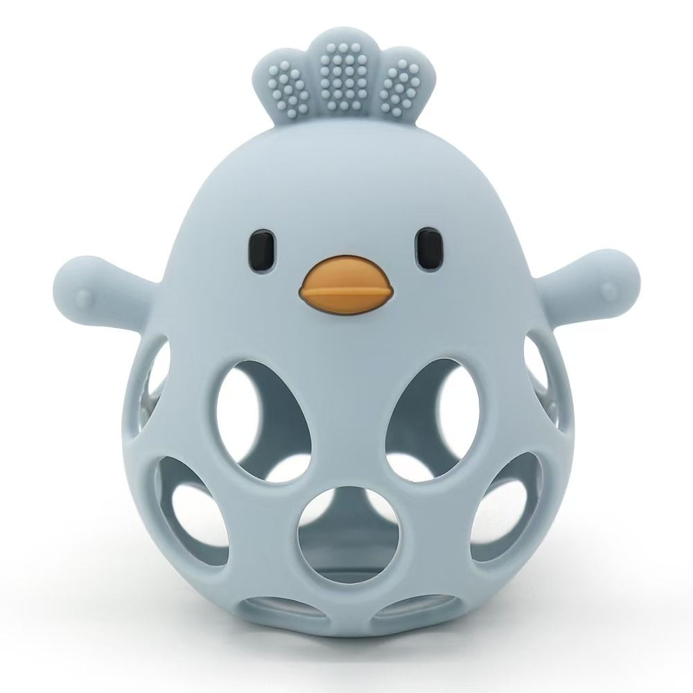 Blue Silicone Chicken Teether