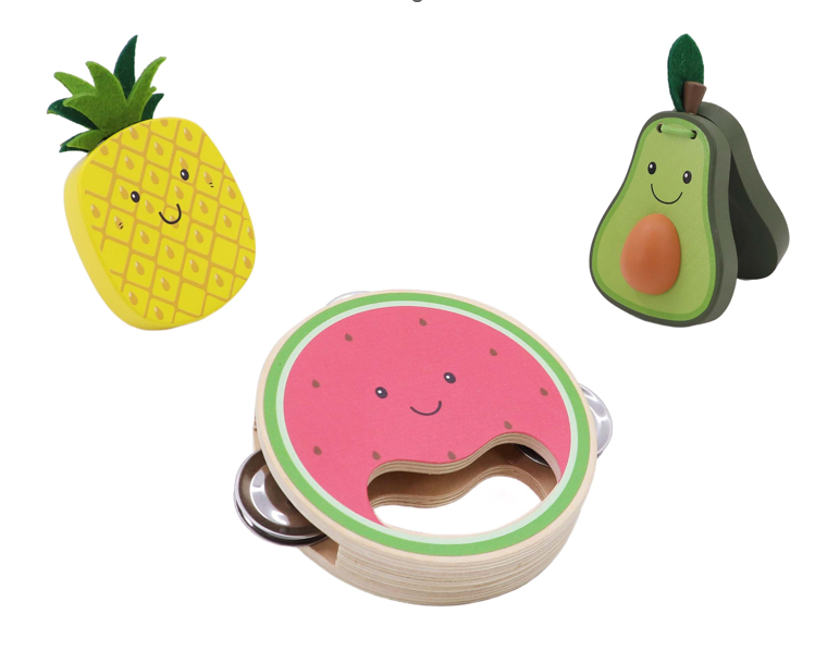 Wooden Fruit Musical Set